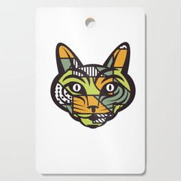 Abstract Cat Geometric Shapes Cutting Board
