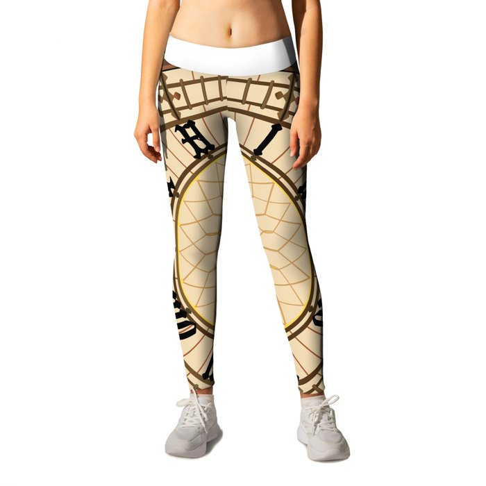 Big Ben Midnight Clock Face Leggings by HomeStead Digital Society6