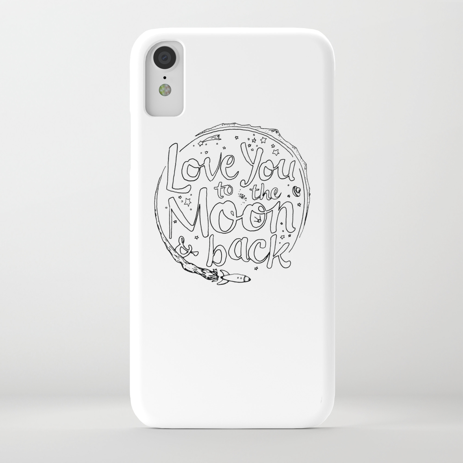 Love You To The Moon Amp Back Coloring Page Iphone Case By Timoberg