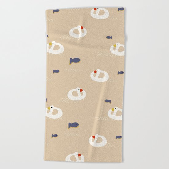 Duck Beach buoy Beach Towel