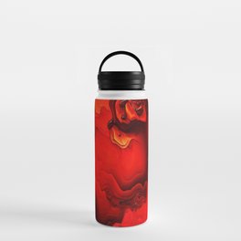 Red Alcohol Ink Background Water Bottle