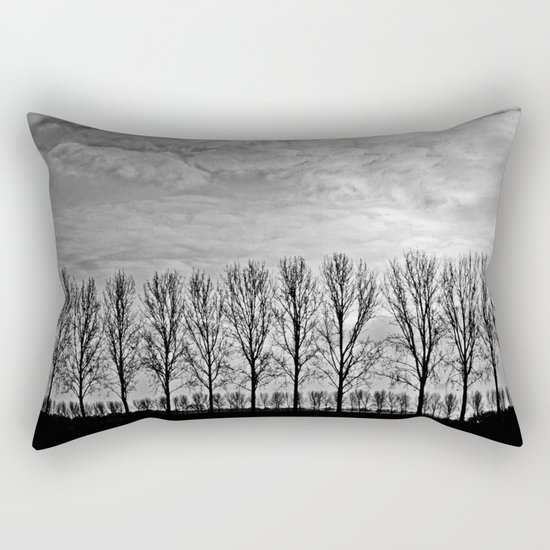 Black and white landscape Rectangular Pillow