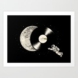 Tha Dark Side of the Moon Art Print