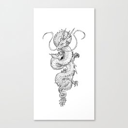 chinese dragon tattoo japanese dragon drawing dragon ink dragon Canvas Print