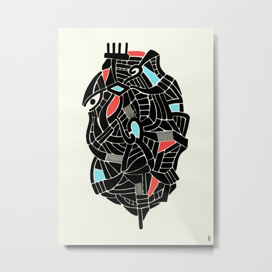 - face for the storm - Metal Print