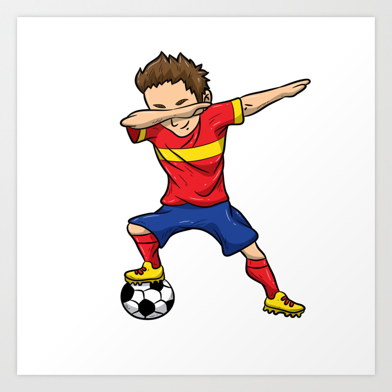 Dabbing Soccer Player Shirt Football Team Kid Gift Art Print By Born Design Society6