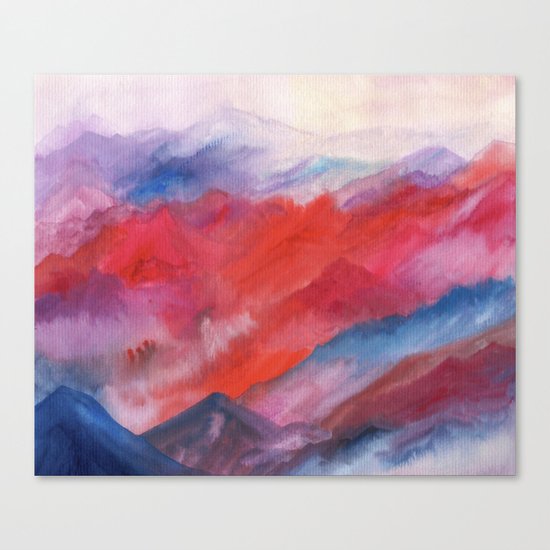 Watercolor abstract landscape 23 Canvas Print