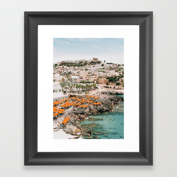 Puglia Seascape Framed Art Print