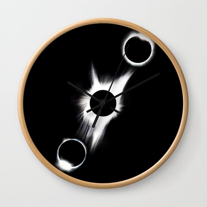 The Eclipse (Black and White) Wall Clock