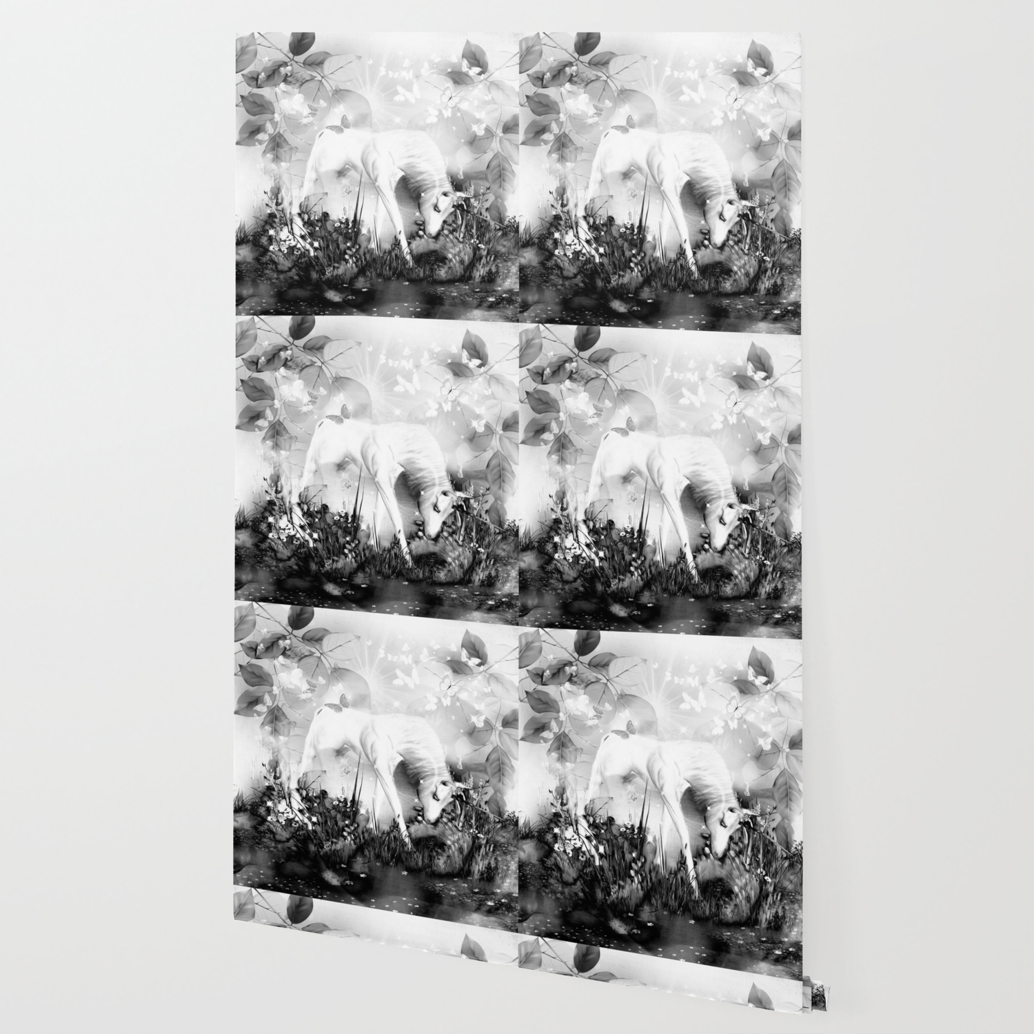 Einhorn Schwarz Weiss Wallpaper By Lessaksart