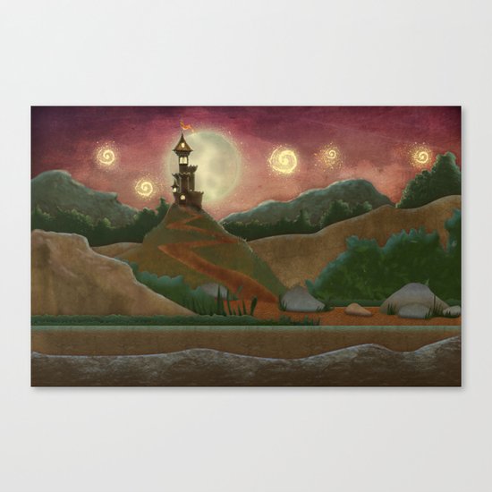 Night landscape Canvas Print