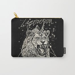 Ligercorn Carry-All Pouch | Frankbarbara, Cat, Teeth, Franx, Wild, Unicorn, Liger, Graphicdesign, Space, Stars 