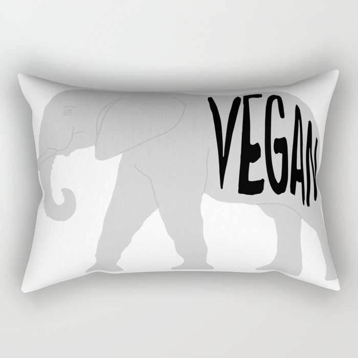 vegan (elephant)  Rectangular Pillow
