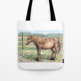 Watercolor painting of a horse.  Tote Bag