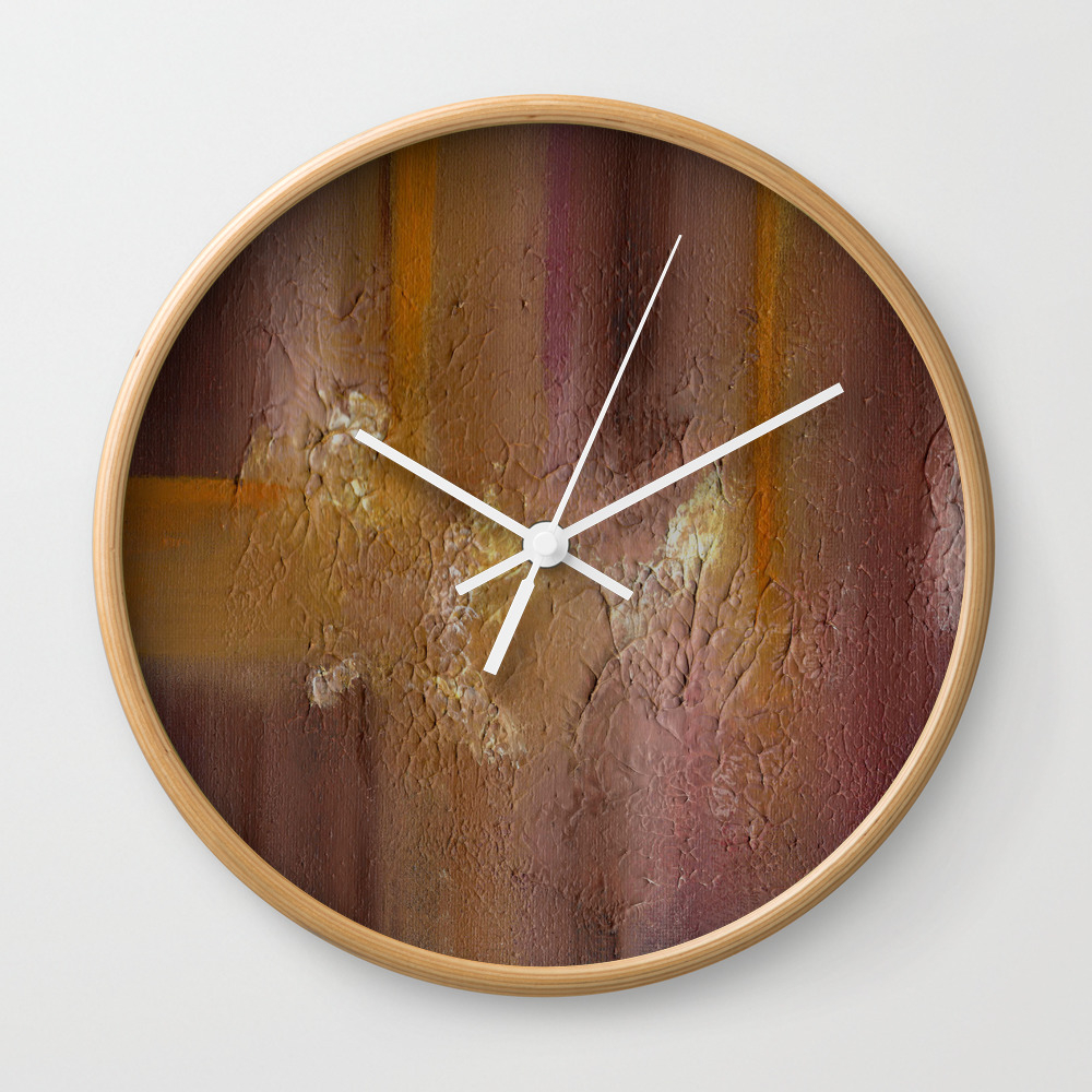 Acrylic Abstract Painting Clouds Wall Clock By
