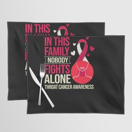Head and Neck Throat Cancer Ribbon Survivor Placemat