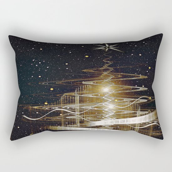 Christmas Fractal Tree Rectangular Pillow