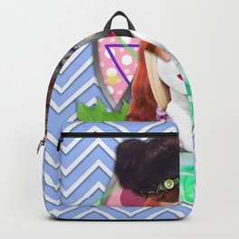 SARAH Backpack | Urbanfashion, Feminism, Flowerpower, Vintagecollage, Popart, Popsurrealism, Geometricshapes, Colorfulflowers, Hairstyles, Collage 