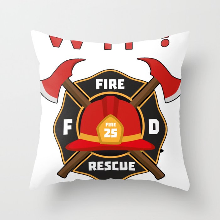 Wtf where is fire Firefighter Throw Pillow