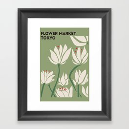 Flower Market Tokyo Framed Art Print