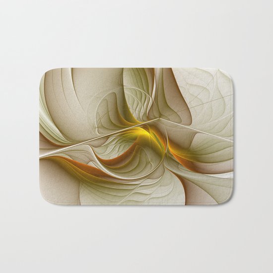 Abstract With Colors Of Precious Metals, Fractal Art Bath Mat