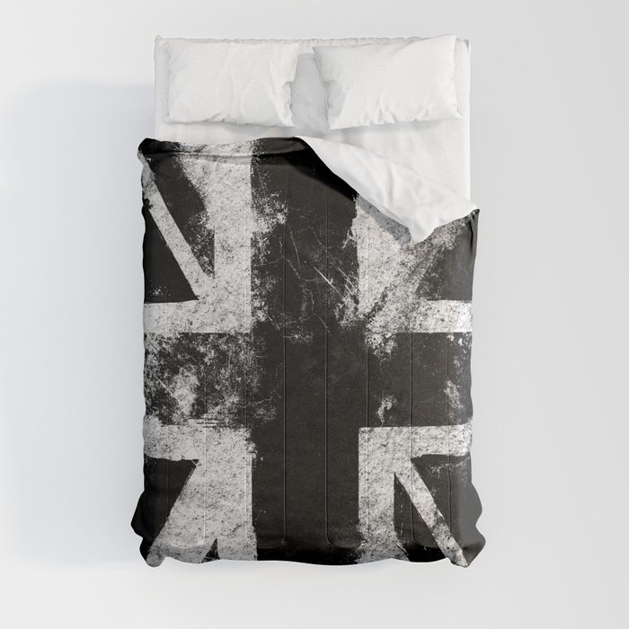 Black Grunge England flag Comforter