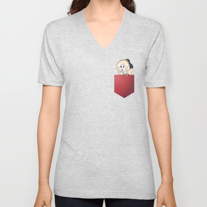 Pocket Sonia Nevermind - Danganronpa V Neck T Shirt