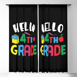 Hello 4th Grade Back To School Blackout Curtain
