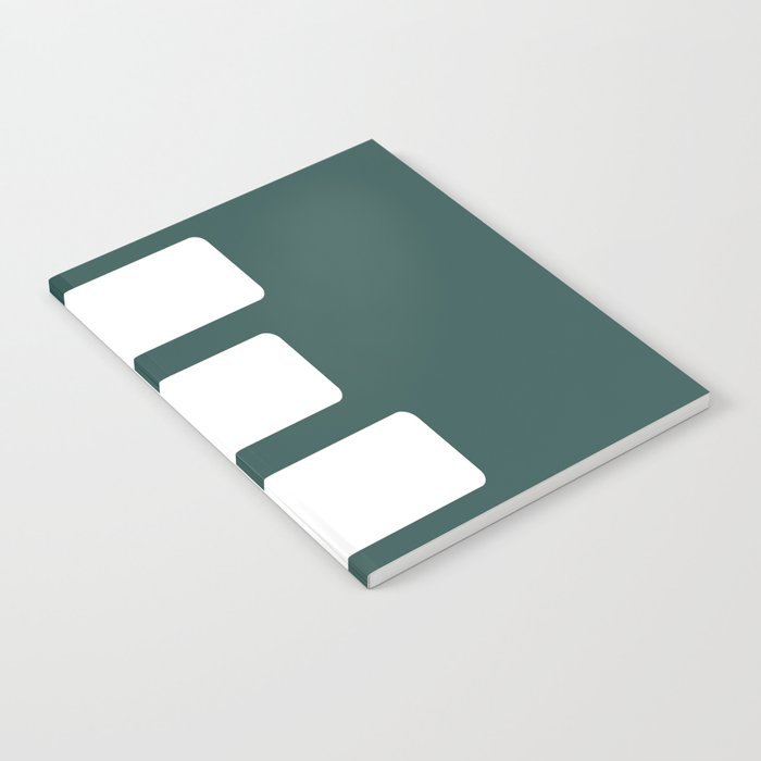 E (White & Dark Green Letter) Notebook