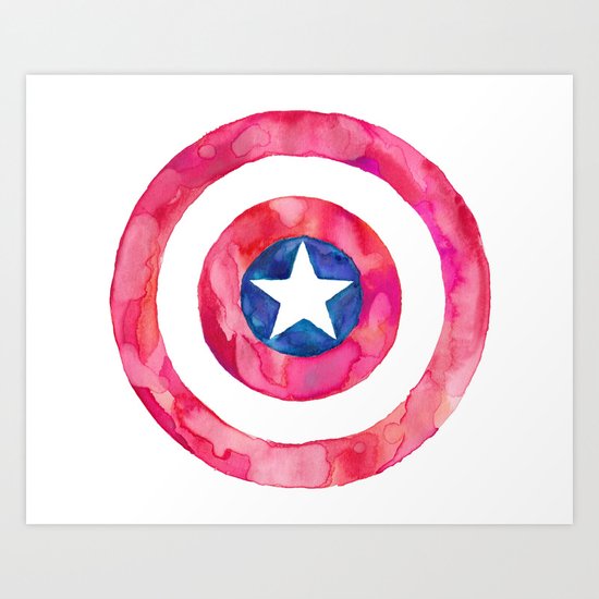 Captain America Shield Art Print