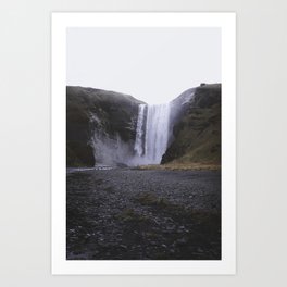 Skógafoss Iceland | adventure travel photography wanderlust nature waterfall Art Print