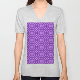 Purple Modern Art Collection V Neck T Shirt
