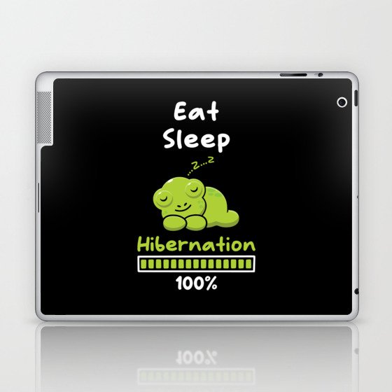Eat Sleep Hibernation 100 Frog Laptop & iPad Skin
