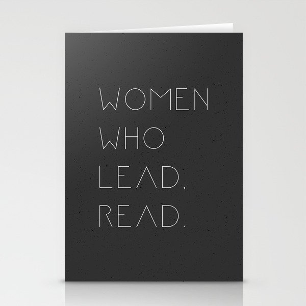 Women who lead, read! Intelligent women gifts. Stationery Cards