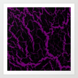 Cracked Space Lava - Purple Art Print