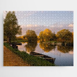 Golden canals - Life in a painting Jigsaw Puzzle