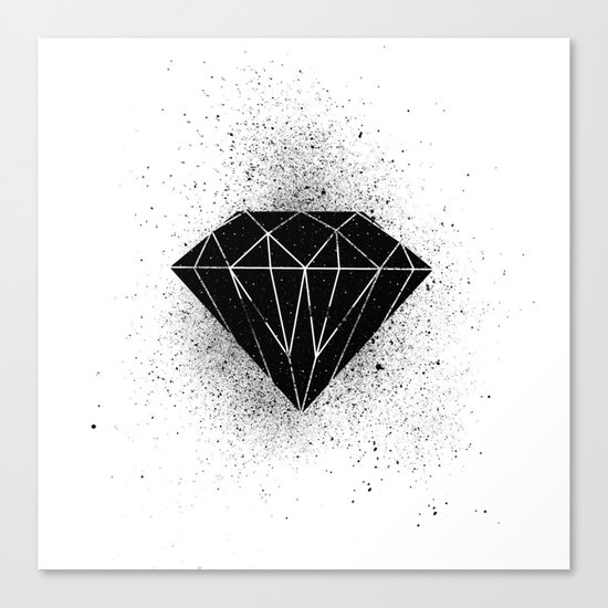 Black diamond! Canvas Print