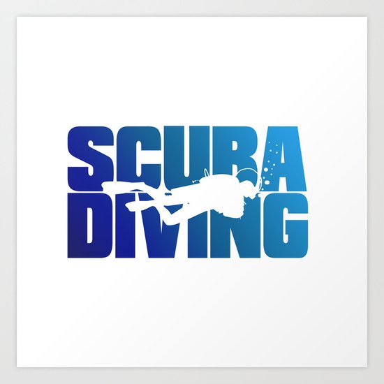 Scuba Diving Art Print