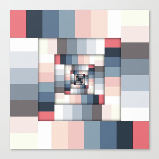 Geometric Layers of Color Canvas Print