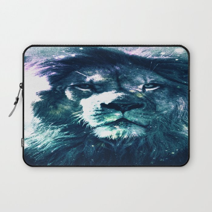 Lion Leo Teal Laptop Sleeve
