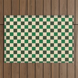 Green Crossings - Gingham Checker Print Outdoor Rug