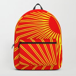 sun with red background Backpack