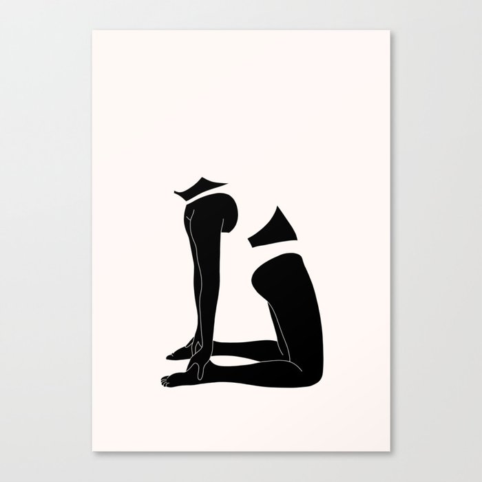 Silhouette Pose - Francine Canvas Print