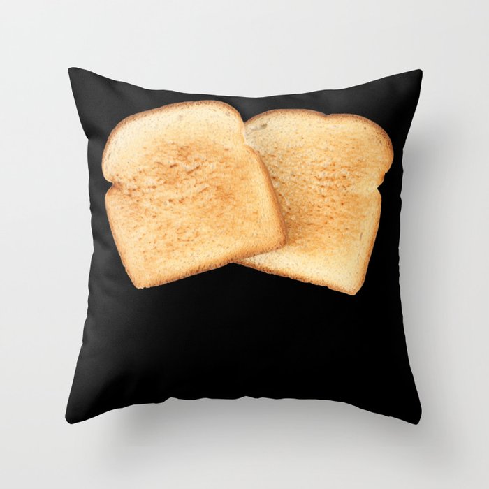 Toasted Toast Bread, A Slice Of Toast Bread, Throw Pillow