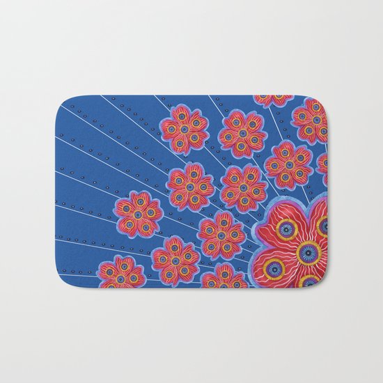 A Lot of Red Flowers Bath Mat