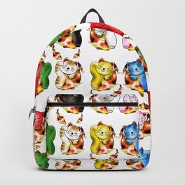 Maneki neko with lucky koi carp pattern Backpack | Animecat, Cat, Lucky, Kawaiicat, Japanese, Kawaii, Japan, Koi, Koicarp, Luckycat 