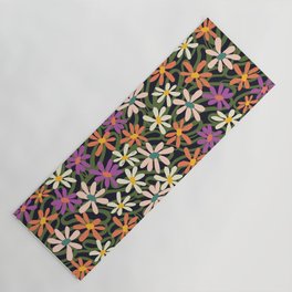 Take Up Space Flower Garden Yoga Mat | Aesthetic, Positive, Magenta, Olive, Friends, Drawing, Pink, Teal, Beauty, Floral 