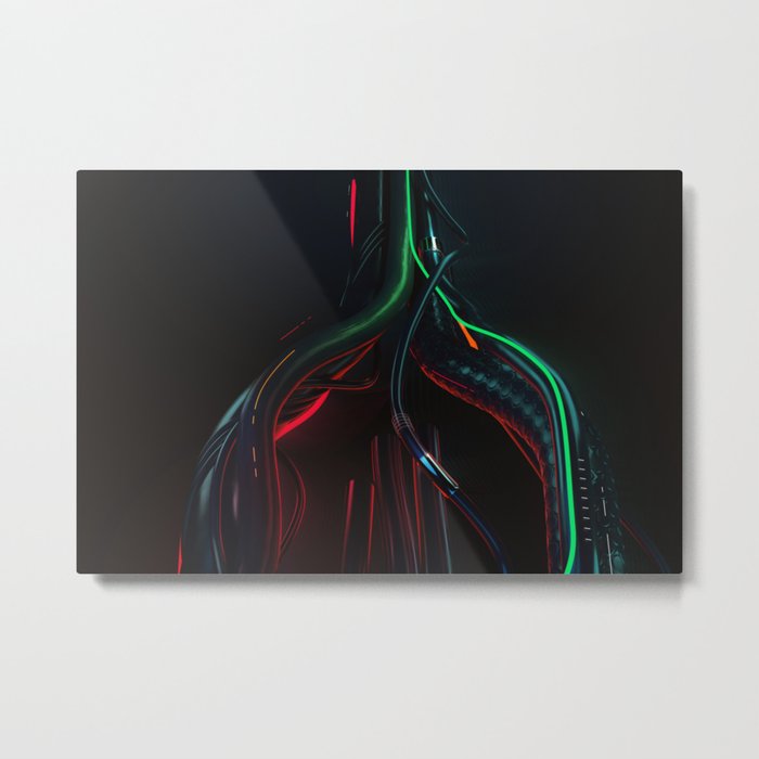 Abstract composition of Wires. Fork Metal Print