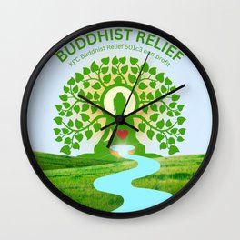 Buddhist Relief Wall Clock