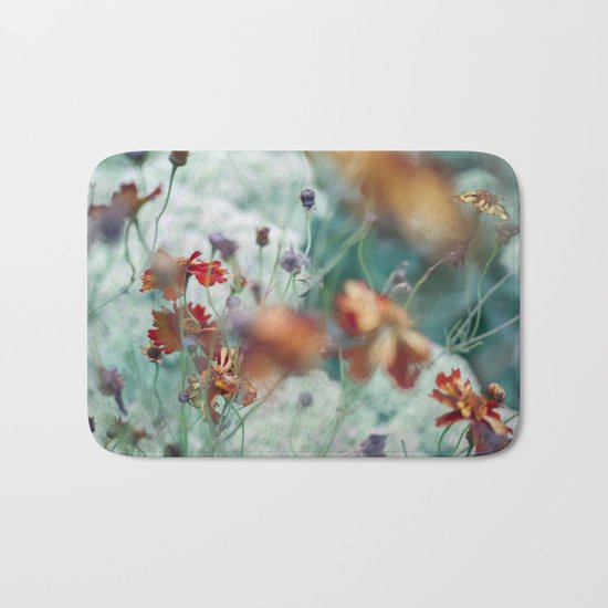 Autumn flowers Bath Mat